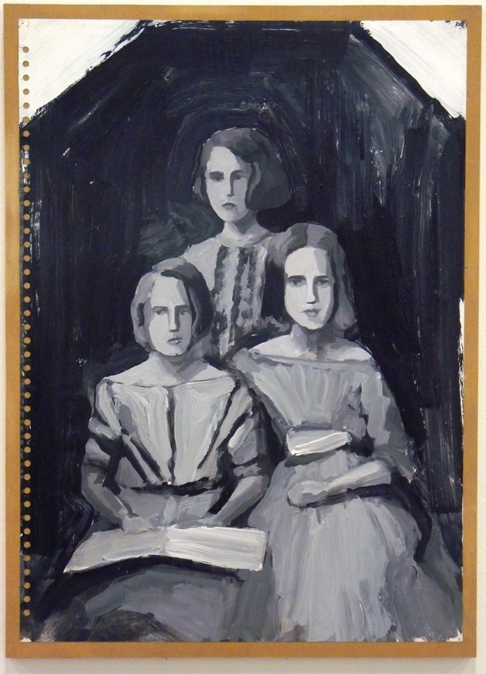 3 Sisters, 2012-2013 (acrylic and emulsion on paper mounted on board, 60x43cm)